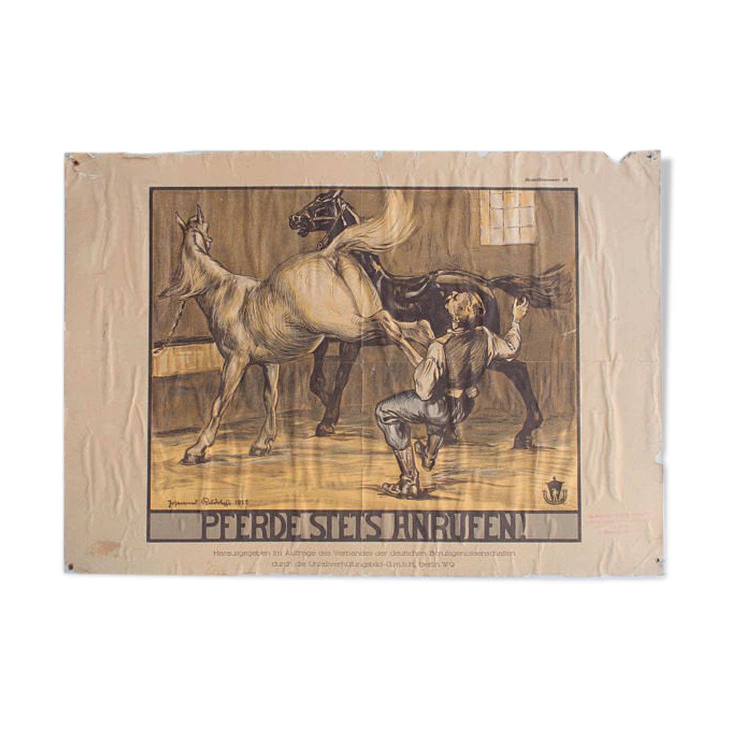 Displays "first aid with horses" Johannes Rudolfi 1929