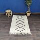 Tapis berbere beni ouarain losanges noir  100 X 160 cm