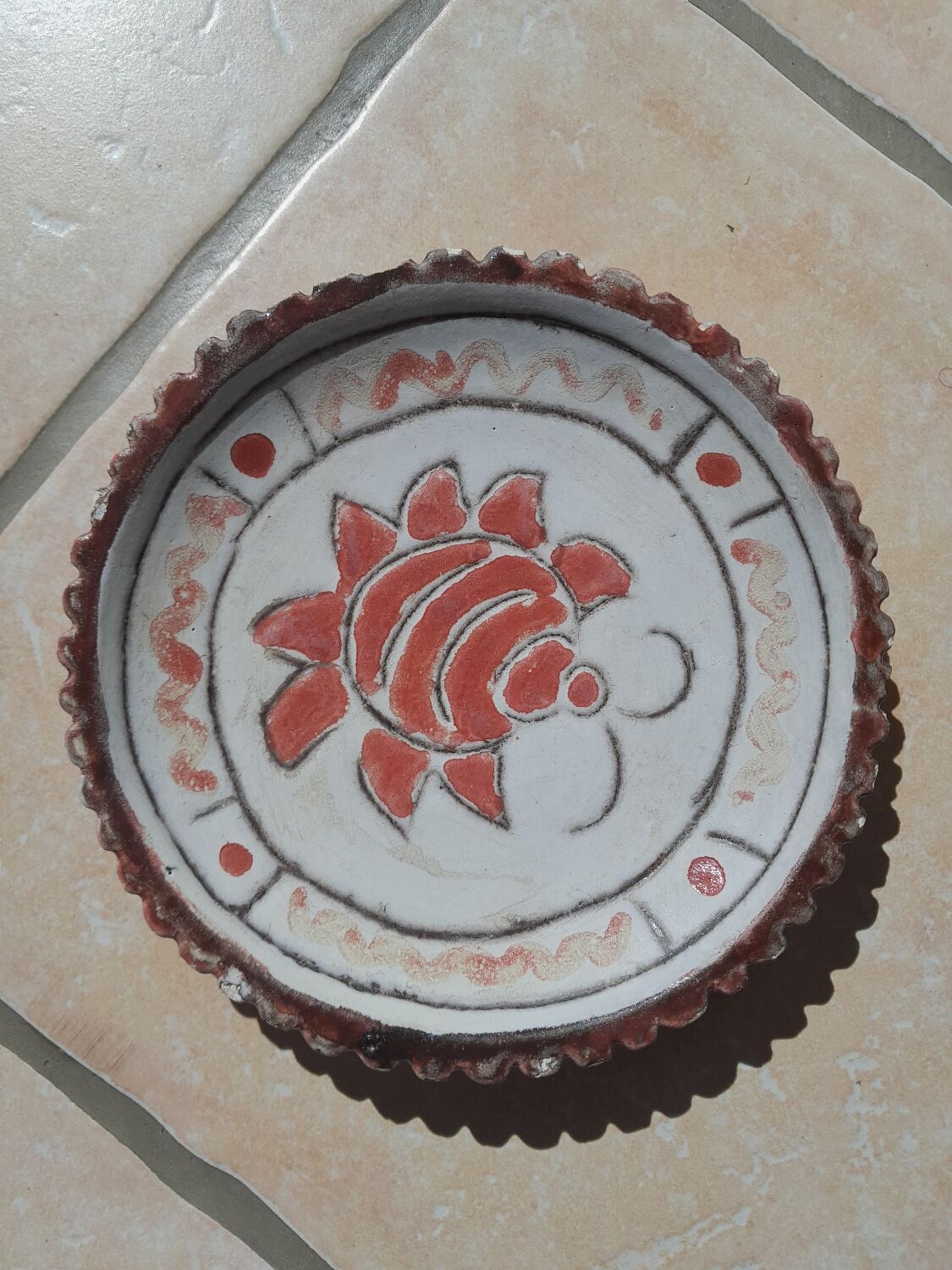 Ceramic dessert plates signed Jérôme MASSIER - Vallauris