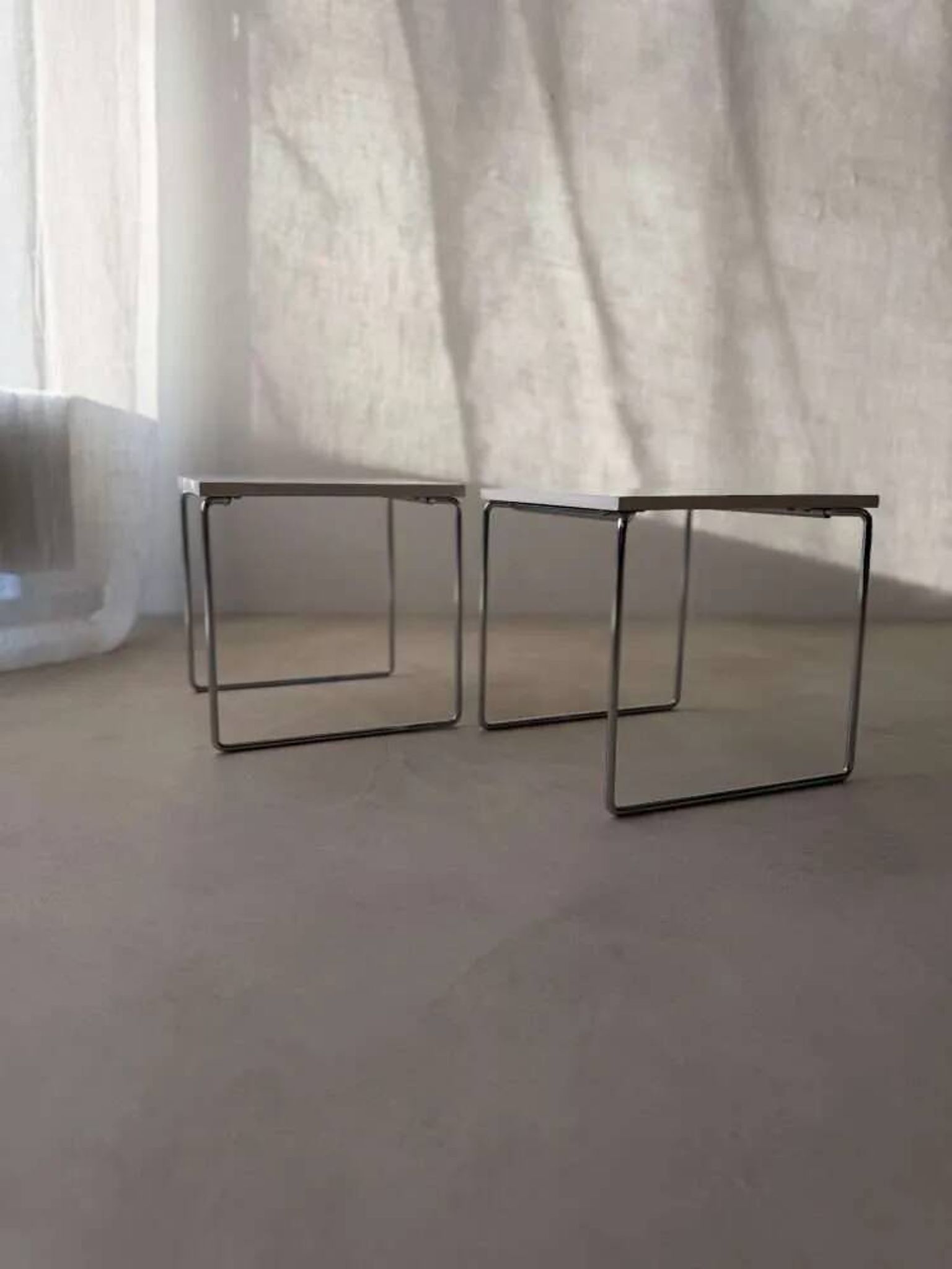 Brabantia side tables 1970s minimalist design