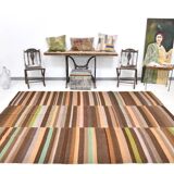 7x10 Soft Color Pastel Brown Vintage Rug, 210x291Cm SK 2356