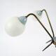 Italian brass and opaline chandelier, 1950s