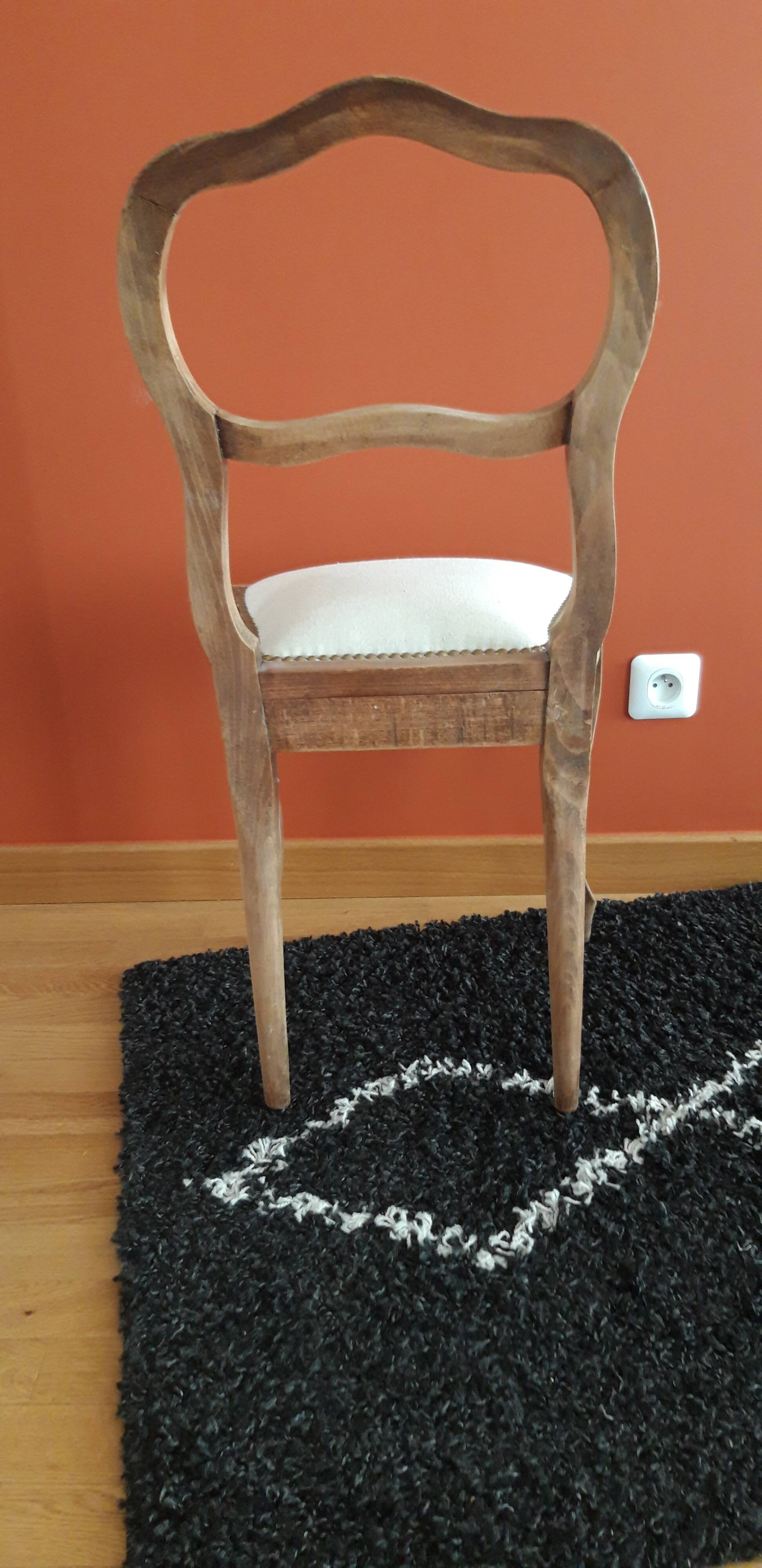 Old chair completely redone and reupholstered