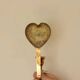 Vintage Brass Heart Shaped Wall Sconces