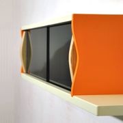 Smoked glass wall shelf