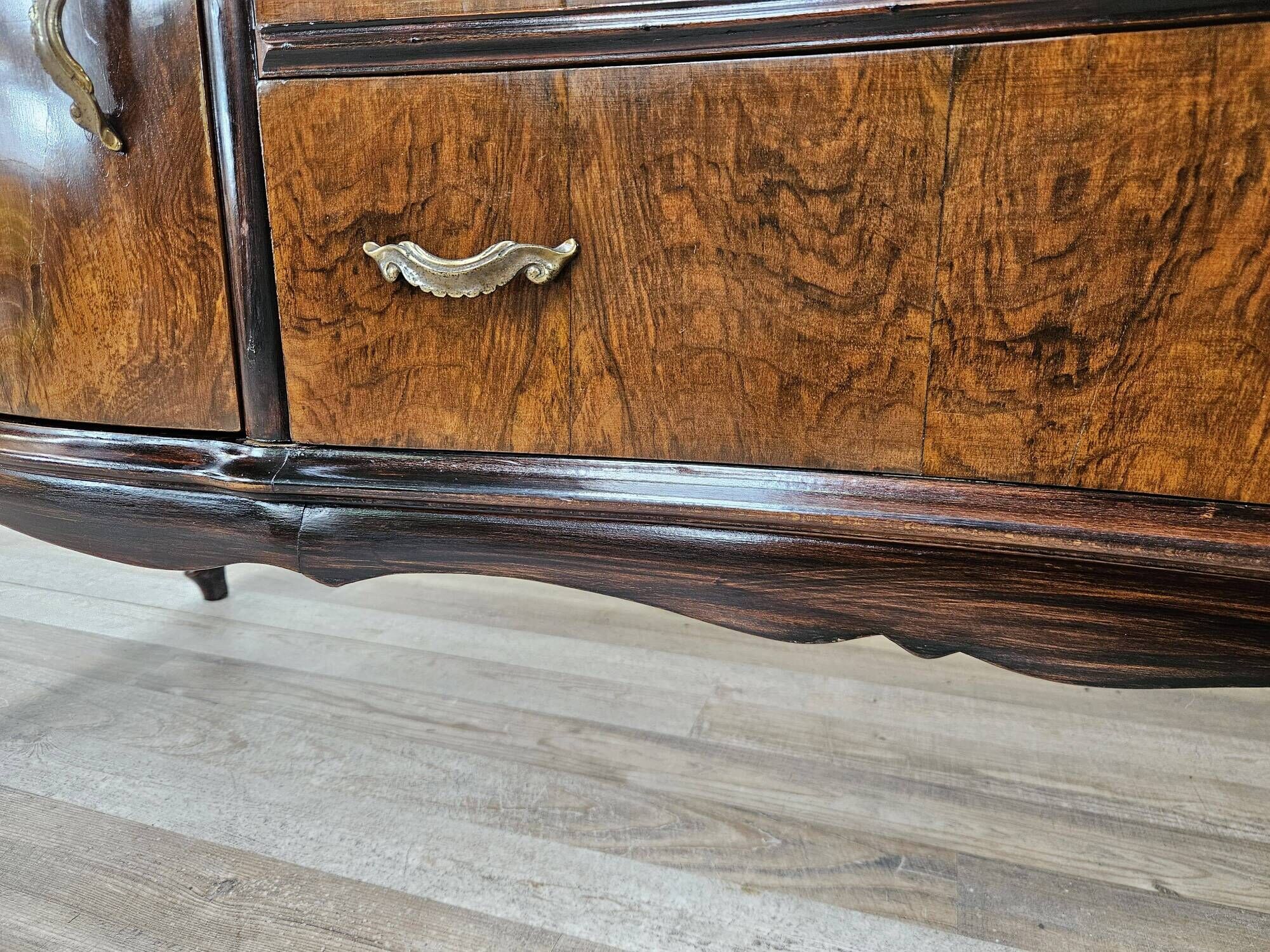 Chippendale walnut burl vanity, 1940