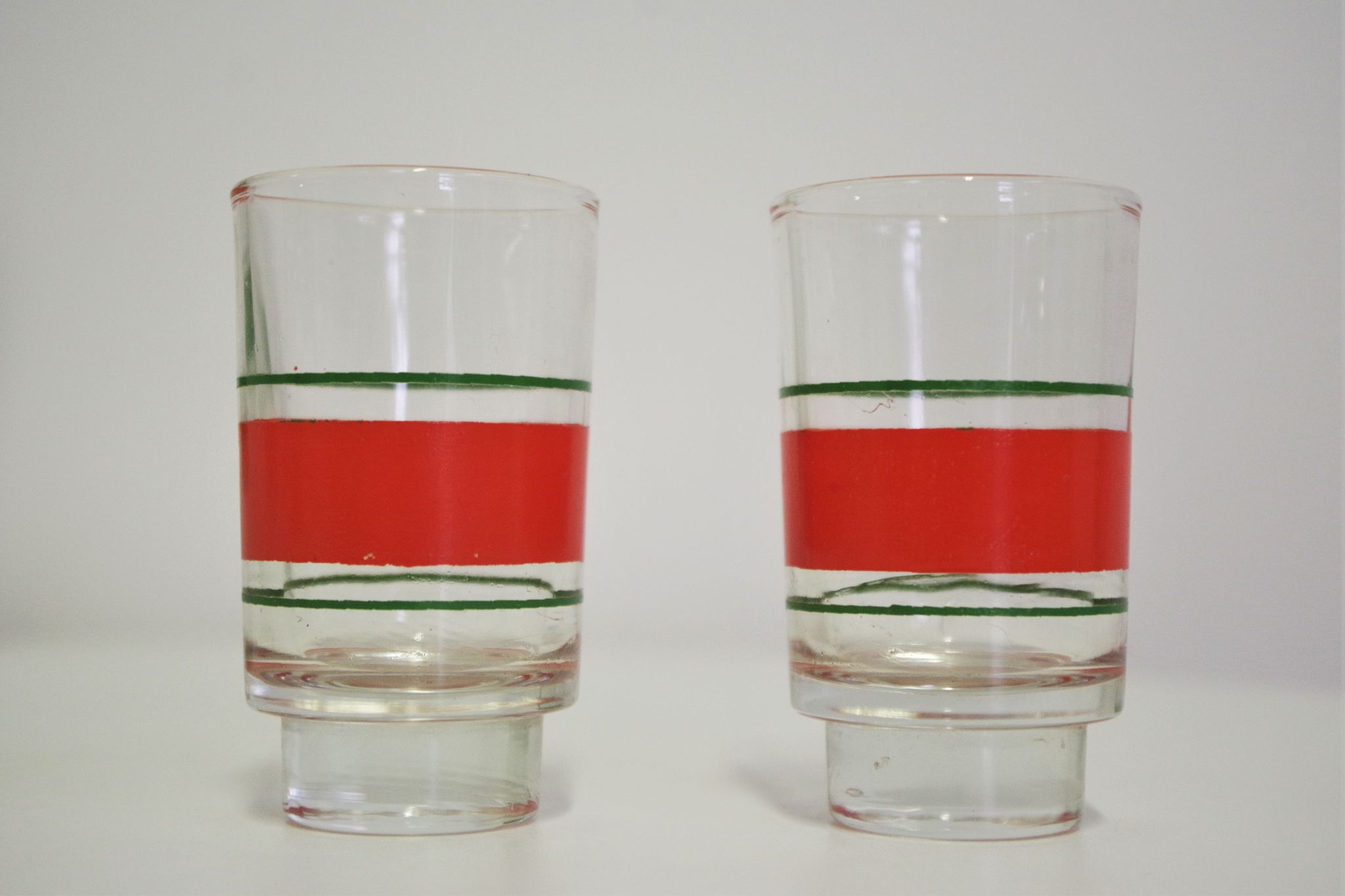 Liquor bottle and glasses, 1960s, set of 6