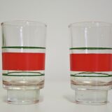Liquor bottle and glasses, 1960s, set of 6