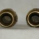 Pair of small Oriental vases in bronze to applications