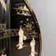 Chinese export black lacquer and mother-of-pearl folding screen, mid-20th century