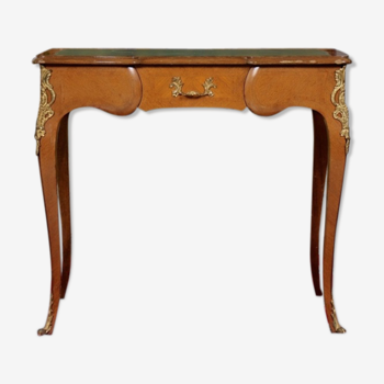 Table à écrire en bois doré et noyer Louis VI