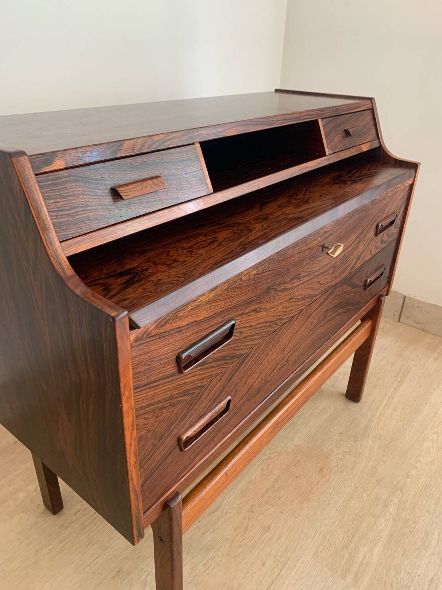 Scandinavian rosewood secretary desk by Arne Wahl Iversen
