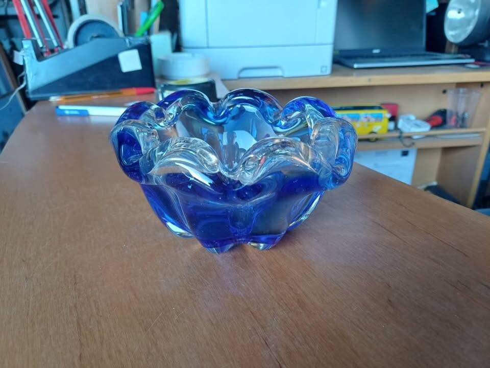 Vintage Murano-style glass ashtray