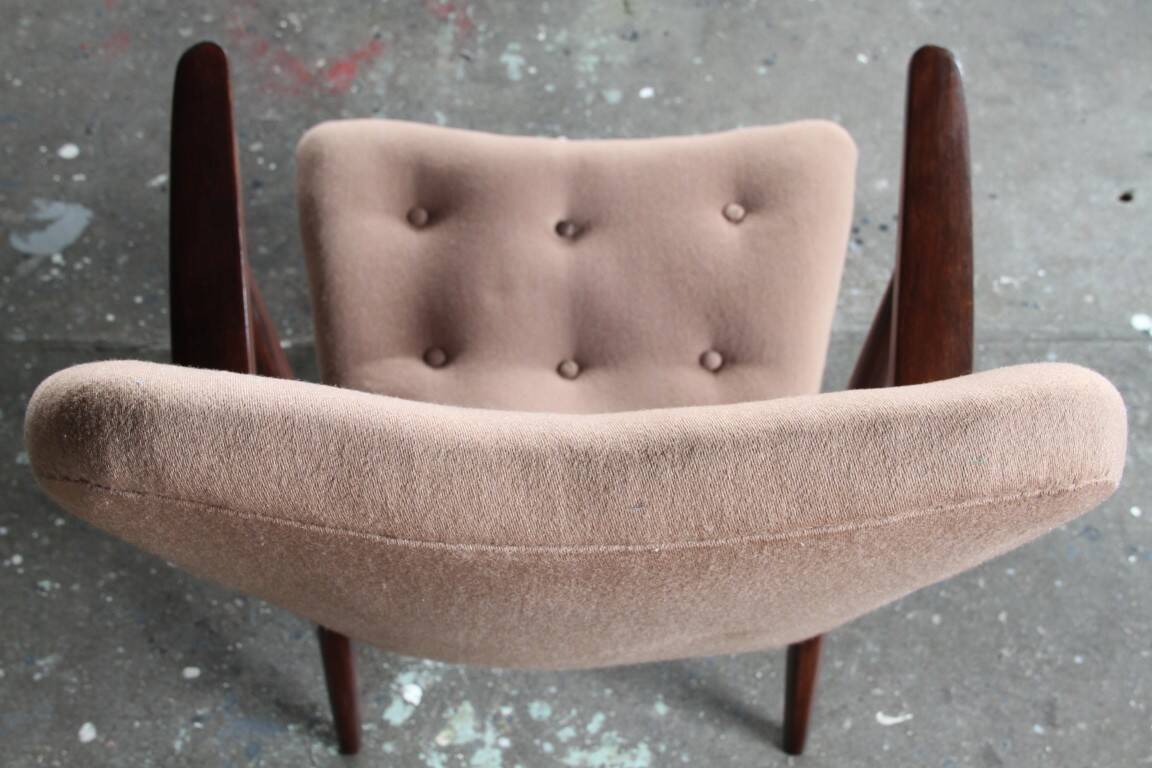 Vintage mid-century lounge chair Danish style of Arctander or Henry Schubell
