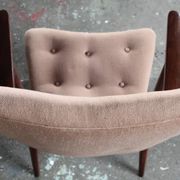 Vintage mid-century lounge chair Danish style of Arctander or Henry Schubell