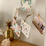 Golden postcard display