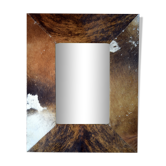 Cowhide mirror