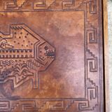 1960 Angel Pazmino leather bedside table