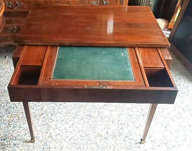 Antique writing table - sliding top - mahogany - Louis XVI