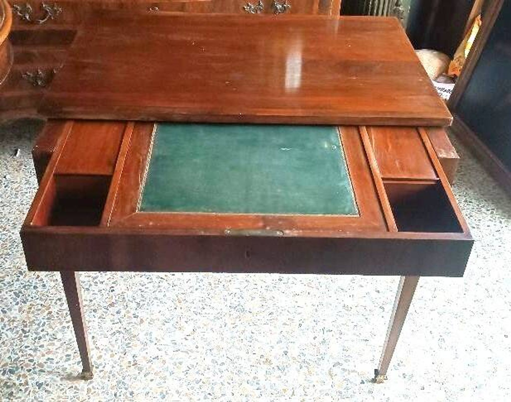 Antique writing table - sliding top - mahogany - Louis XVI