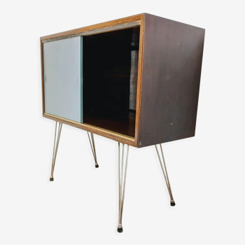 Vintage wooden sideboard vinyl furniture showcase