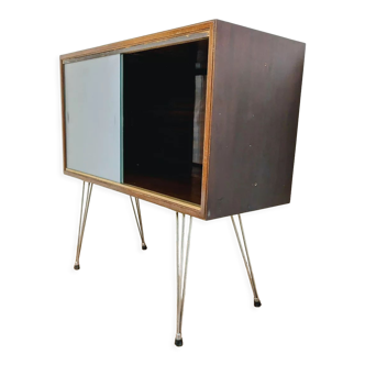 Vintage wooden sideboard vinyl furniture showcase