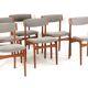 Ensemble de 6 chaises Thorsø Stole- og Møbelfabrik - design danois du milieu du siècle