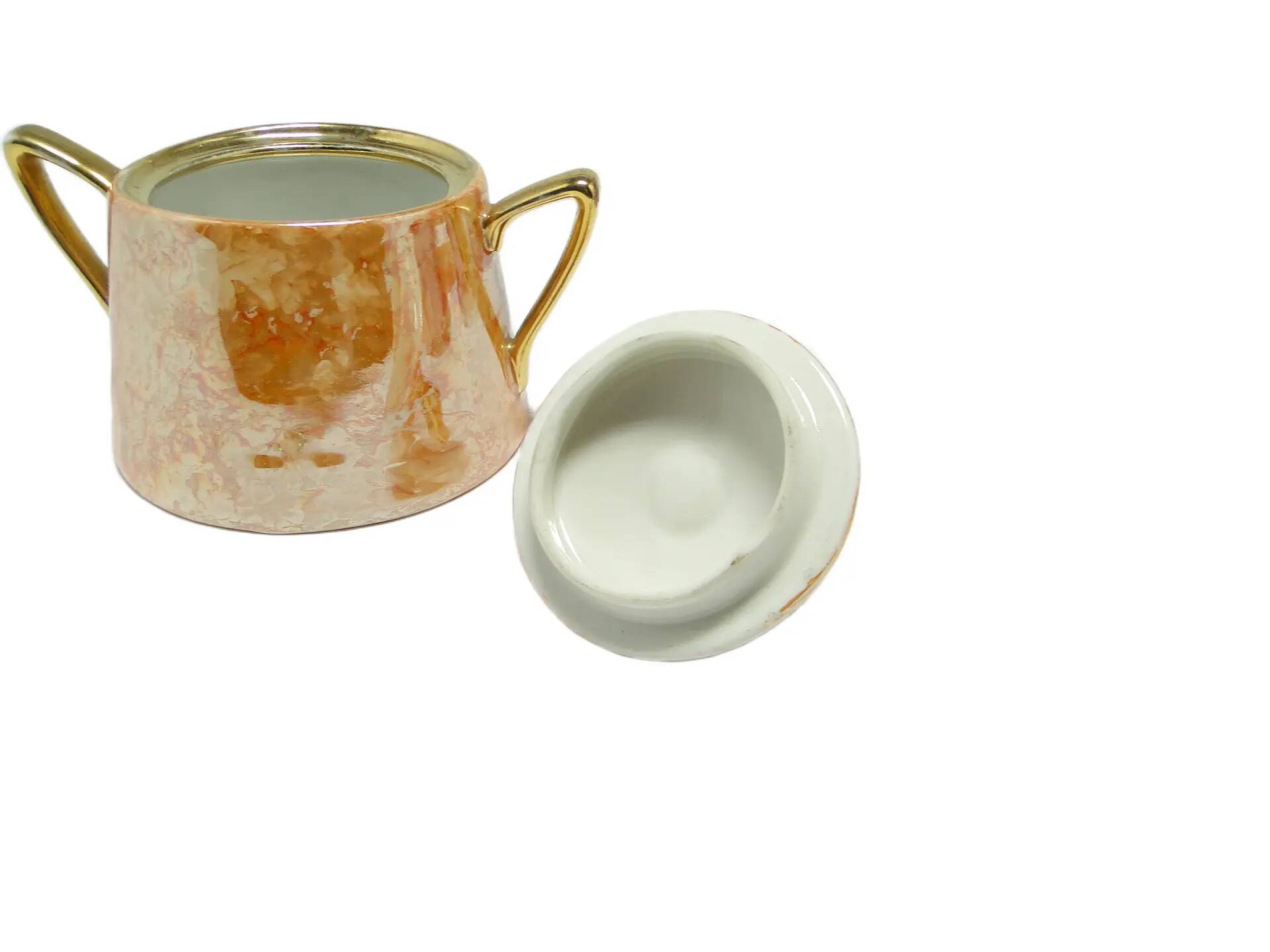 Helena sugar bowl, mid-century modern, porcelain, Poland, 1970s.