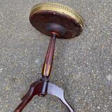 Tripod marble guéridon in gilded Louis XVI style.