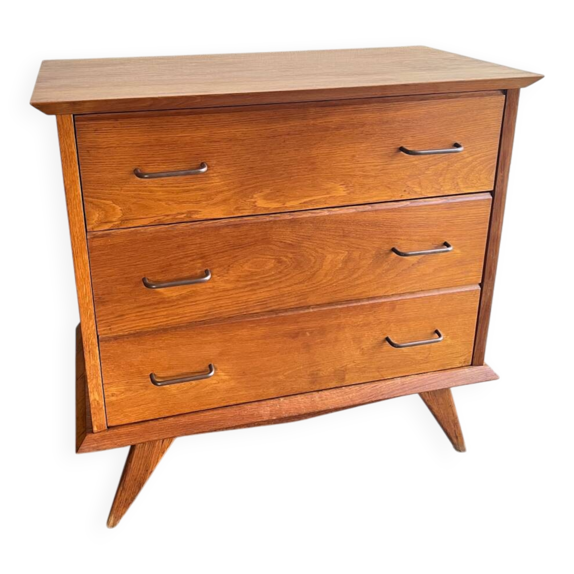 Vintage chest of drawers with splayed legs
