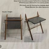 Eno Studio folding side desk in solid beech, made in France