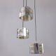 Vintage 1970s metal and crystal pendant lamp, kinkeldey design