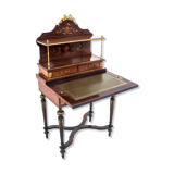 Inlayed desk, Napoleon III, France, circa 1870. Antique.