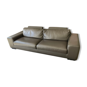 Taupe leather sofas