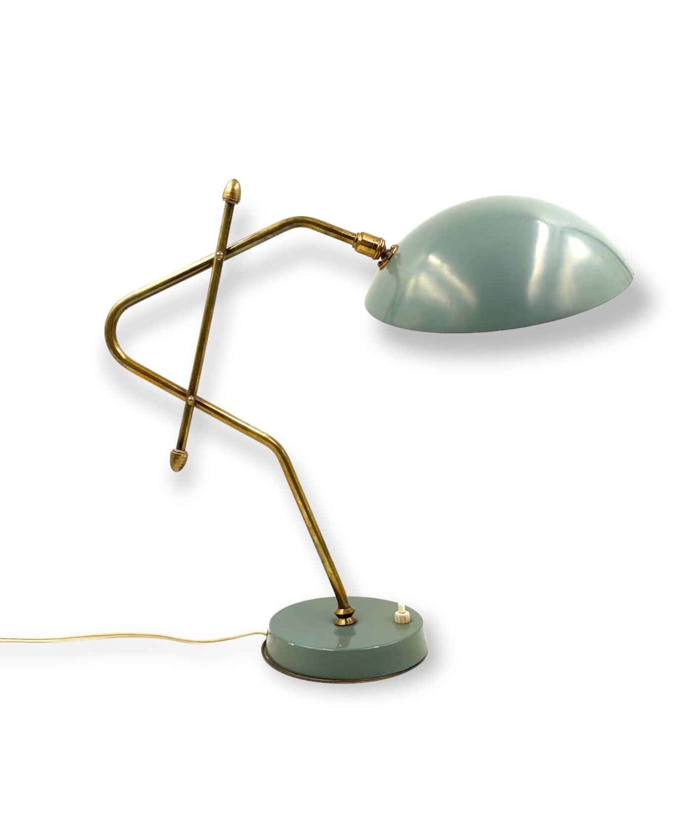 Light blue table lamp, France 1960s