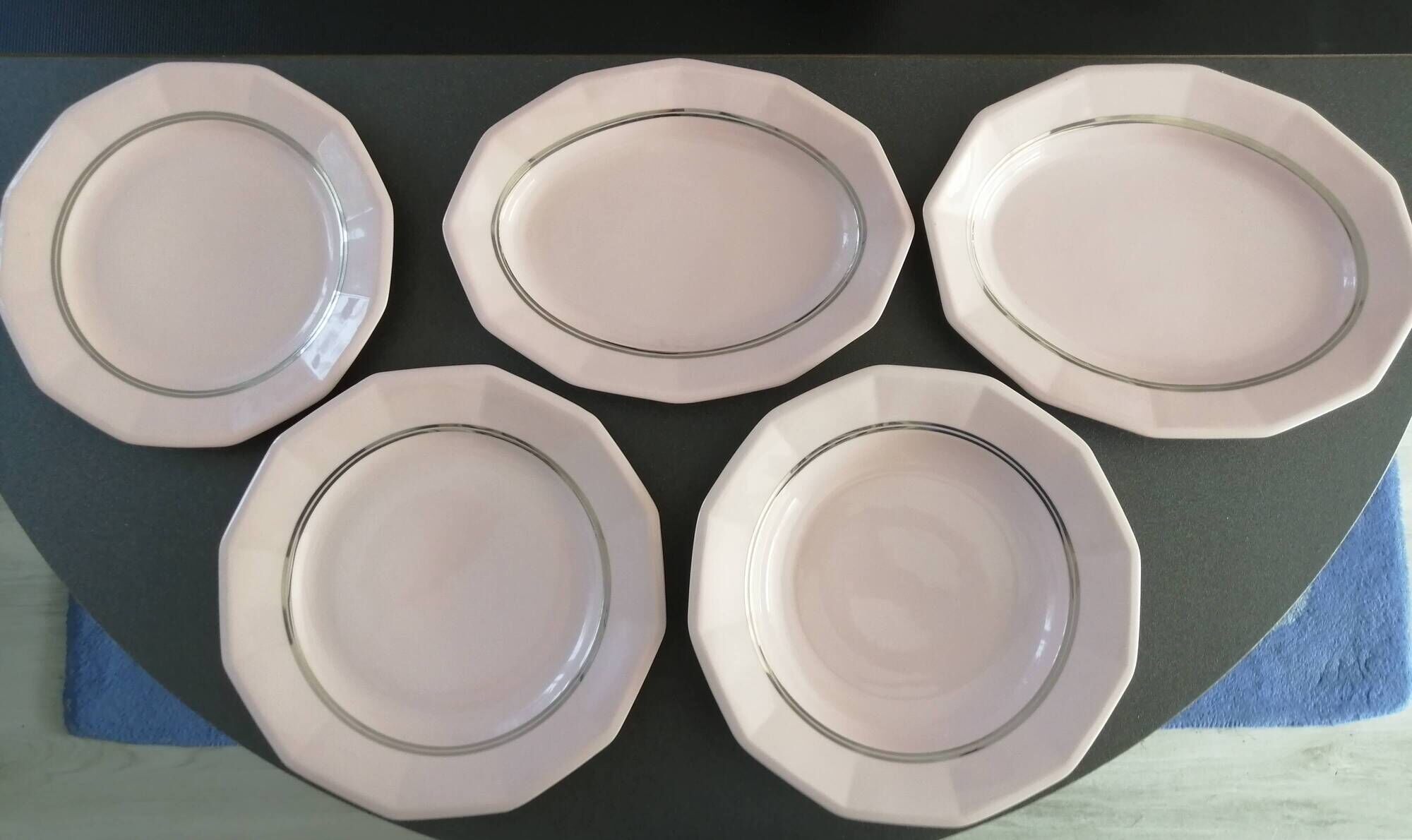 Large Art Deco dinnerware service from the Schlaggenwald Manufacture, vintage