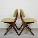 Suite de 6 chaises ciseaux vintage Louis van Teeffelen