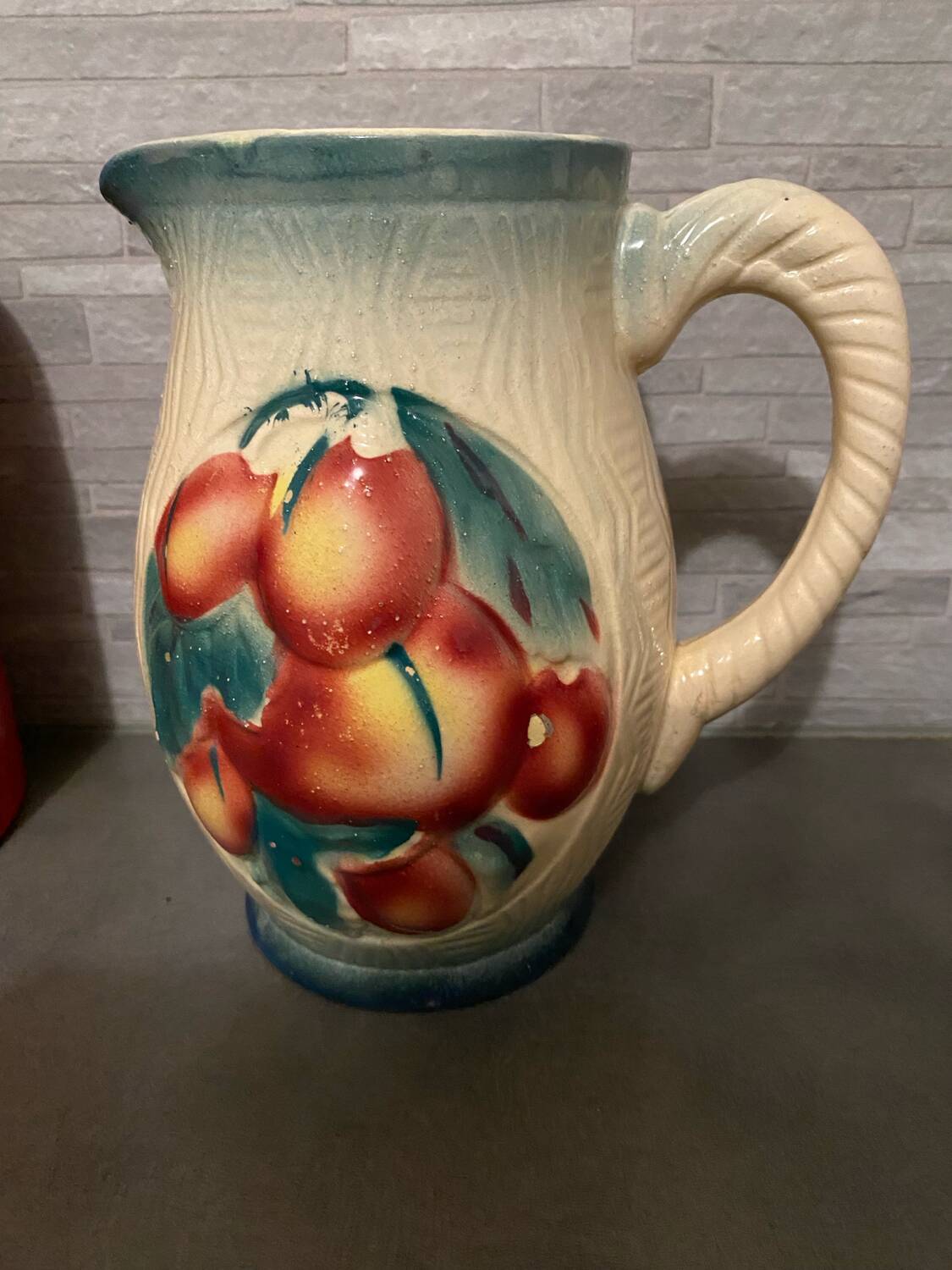Carafe, vintage, barbotine