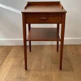 Scandinavian teak bedside table 60s