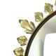 Vintage Metal Sun Mirror Convex Gold Deknudt 70s