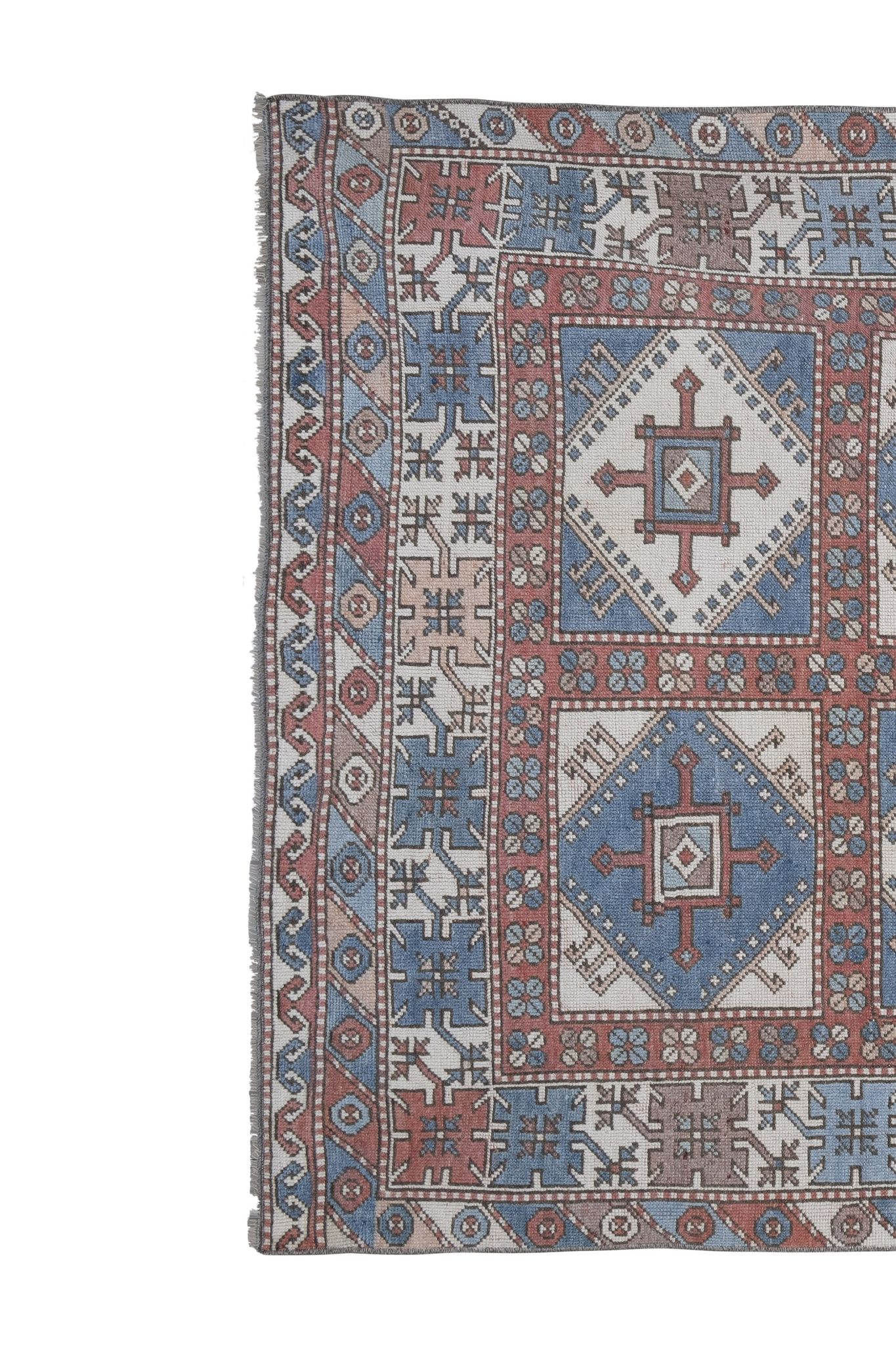 Vintage Turkish Oushak Rug 143 x 213 cm