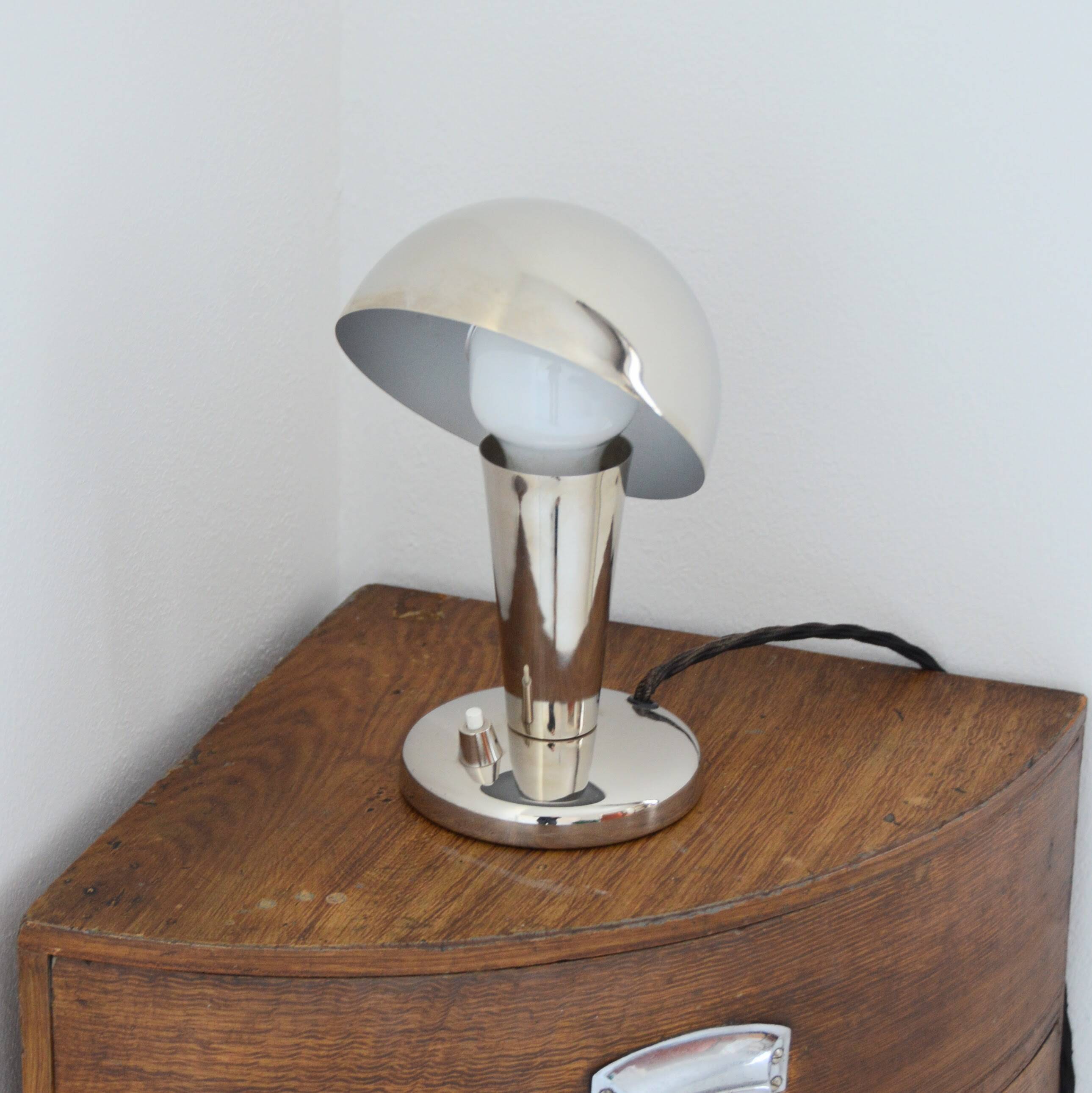 Chrome mushroom table/bedside/desk lamp 1950s