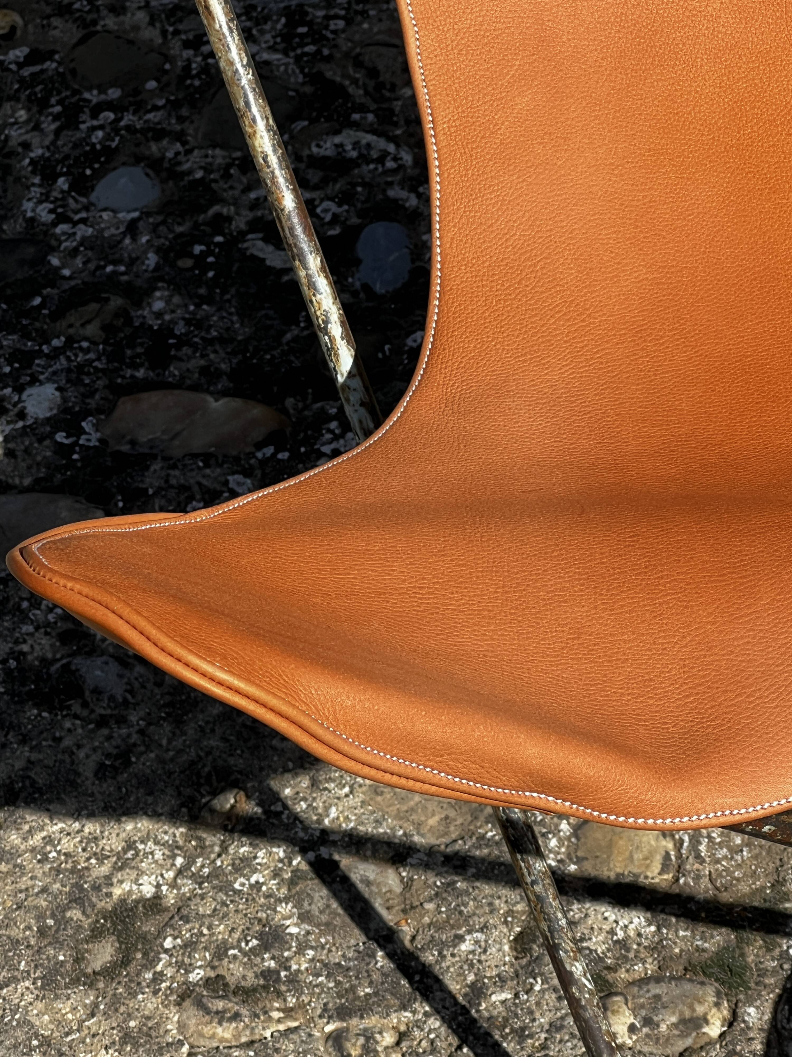 AA Butterfly chair for Airborne 1950 in leather