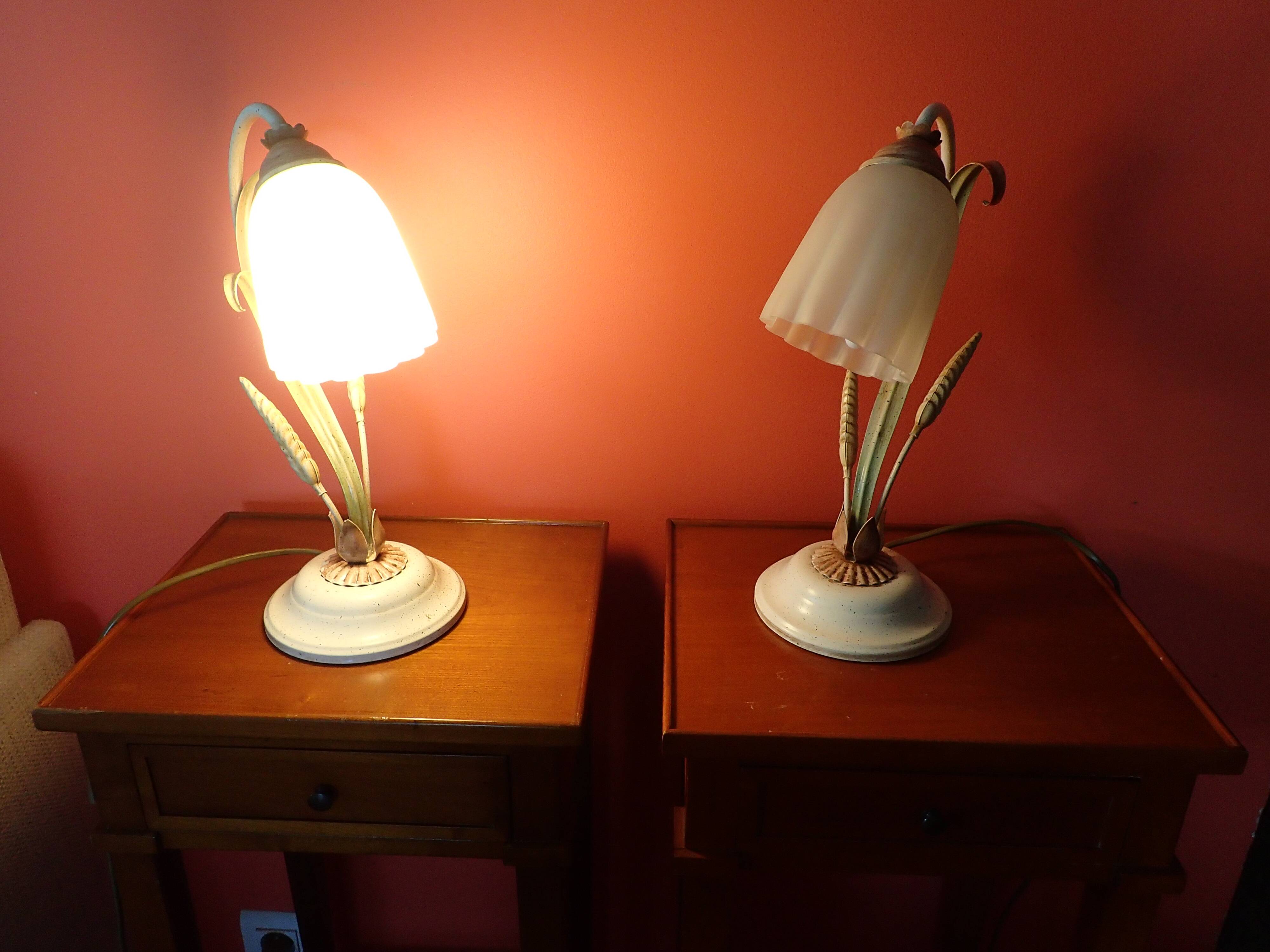 Pair of bedside lamps "wheat ears"
