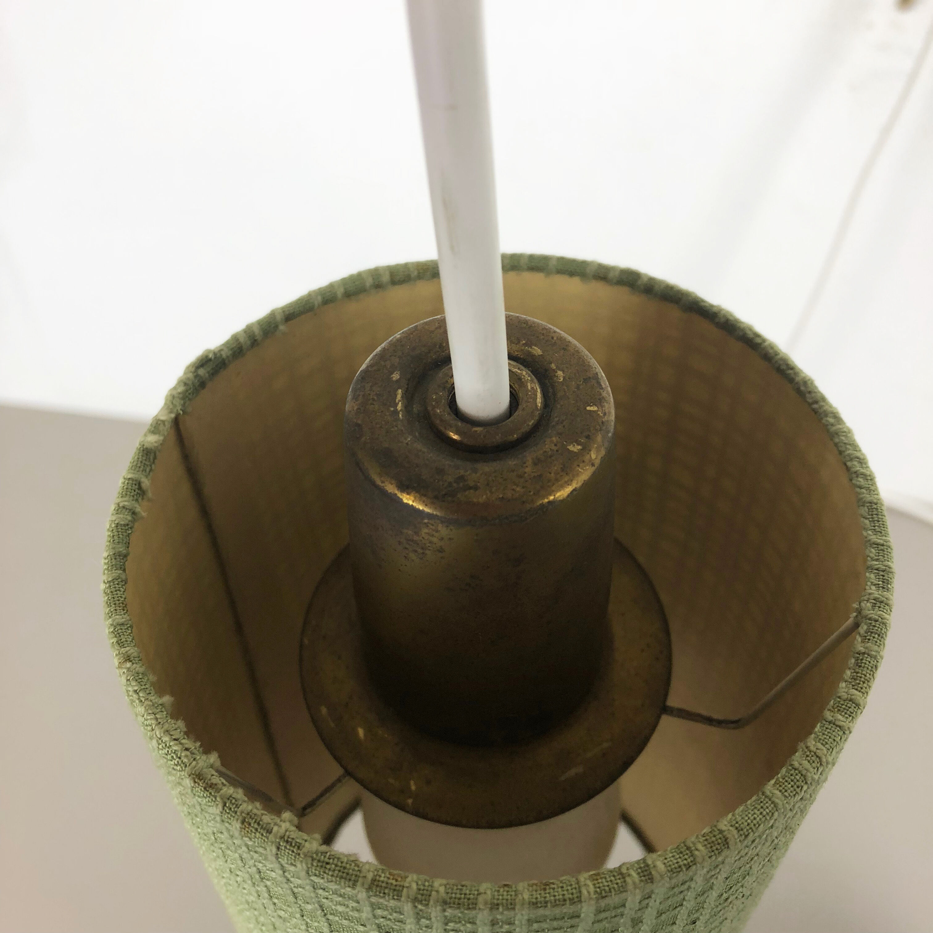 Danish brass and teak wall light, Denmark, 1960s