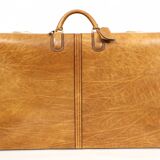 Set three vintage leather suitcases