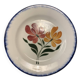 Compotier E. Charbonnier, Salins, Terre de Fer, modele campagne, made in france, motif de fleurs