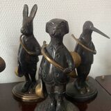 Bronze animal statuettes