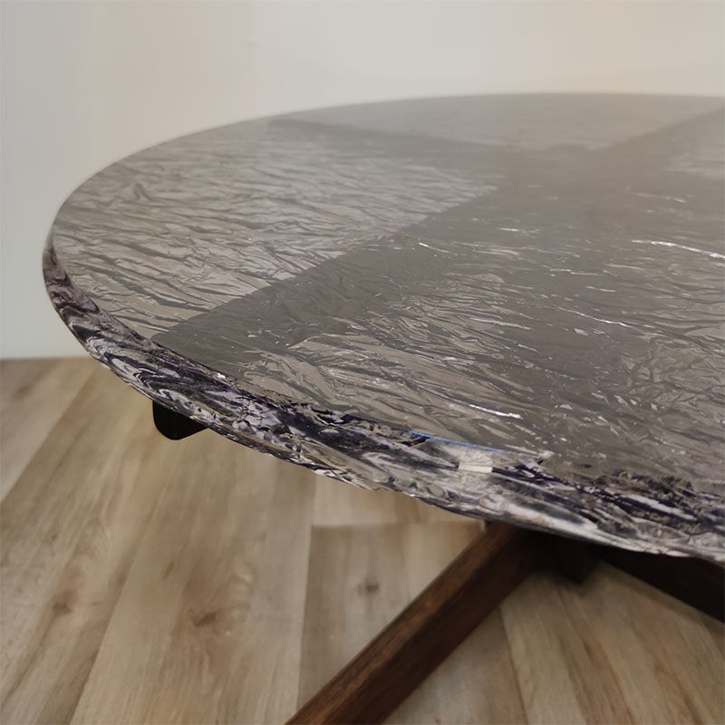 Vintage coffee table in resin and rosewood around 1960