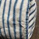 19th century canvas duffel cushion ticking mattress filled with feathers